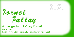 kornel pallay business card