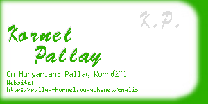 kornel pallay business card